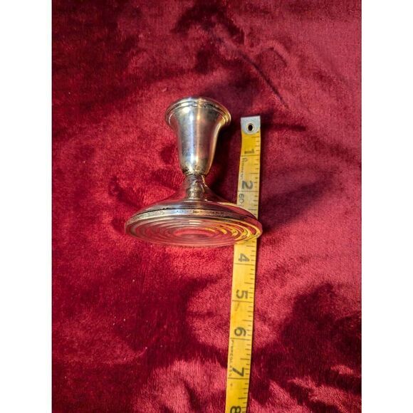 Empire vintage sterling silver weighted candlestick holder - Picture 6 of 9